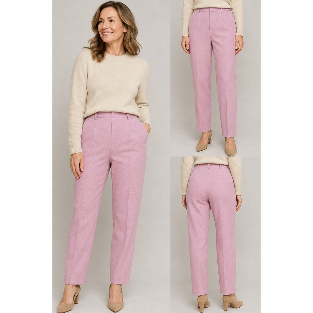 Vintage Pendleton women's Pink Virgin Wool Lined Pants size 14 Petite